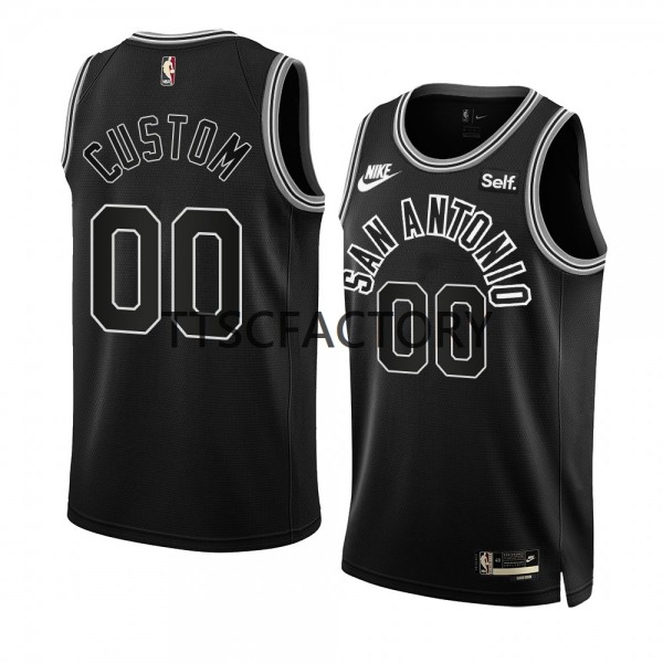 San Antonio Spurs Trikot Benutzerdefinierte Nike 2022-23 Classic Edition Schwarz Swingman - Herren San Antonio Spurs Trikot Benutzerdefinierte Nike 2022-23 Classic Edition Schwarz Swingman - Herren